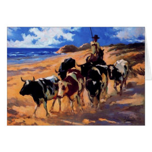 Joaquín Sorolla- Ochsen am Strand