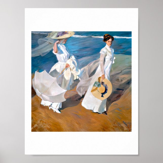 Joaquín Sorolla paseos a orillas del mar Poster (Vorne)