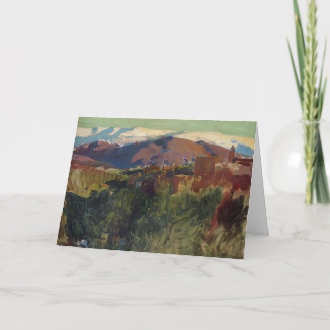 Joaquín Sorolla- Sierra Nevada vom Alhambra Karte (Vorderseite)