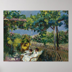 Joaquin Sorolla - Siesta im Garten Poster