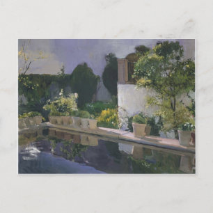 Joaquín Sorolla - Stausee im Alcazin Sevilla Postkarte