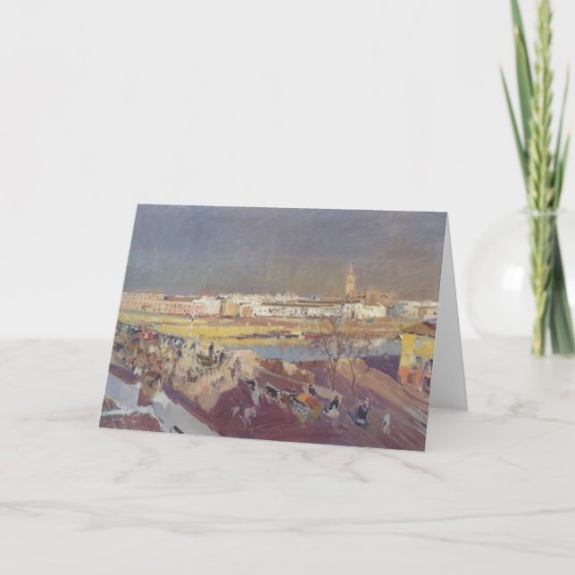 Joaquín Sorolla- Triana Brücke, Sevilla Karte (Vorderseite)