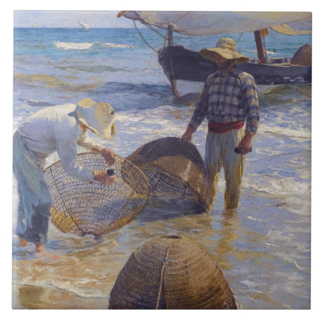 Joaquin Sorolla - Valencian Fisherman Fliese (Vorderseite)
