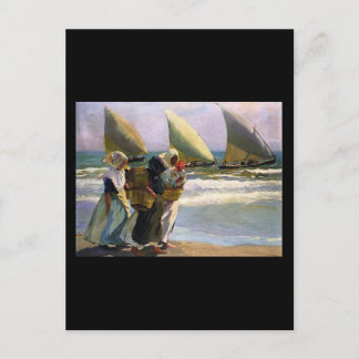 Joaquín Sorolla y Bastida Drei Segel Postkarte