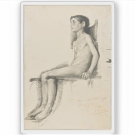 Joaquín Sorolla y Bastida - Studie eines sitzenden Aufkleber