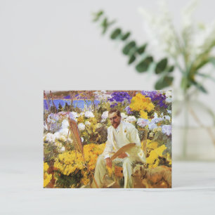 Joaquin Sorollas Gemälde von Louis Comfort Tiffany Postkarte