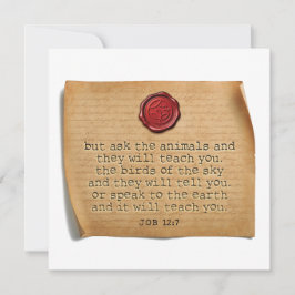 JOB 12:7 - Personalized Notecard Mitteilungskarte