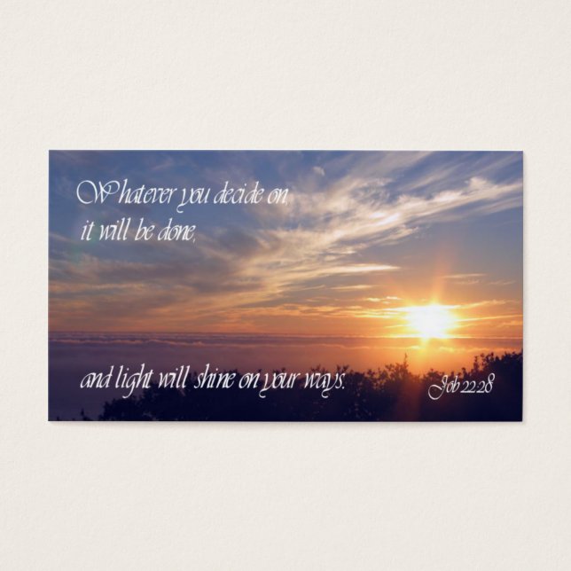 Job 22:28 Inspirational Wallet Cards (Vorderseite)