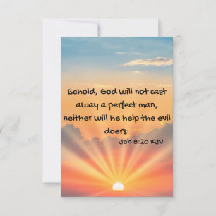Job 8:20 KJV Bible Verse Pic Appartement Carte de 