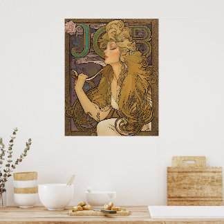 Job - Alphonse Mucha Remix Poster