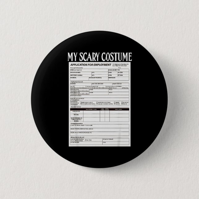 Job Application Funny Y Halloween Costume Trick Or Button (Vorderseite)