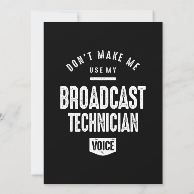 Job Beruf des Broadcast Technician (Vorderseite)