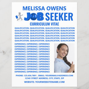 Job Bewerber Logo, Lebenslauf Flyer