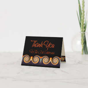 Job Interview Vielen Dank - Sunset Swirt Note Card Dankeskarte