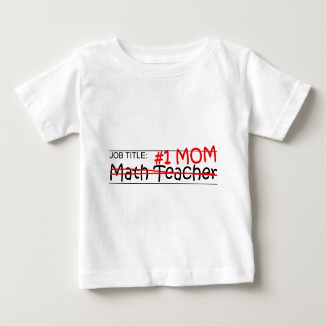 Job-Mama-Mathe-Lehrer Baby T-shirt (Vorderseite)