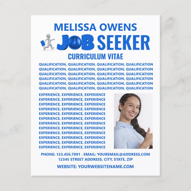 Job Seekers Logo, Lebenslauf Flyer (Vorne)