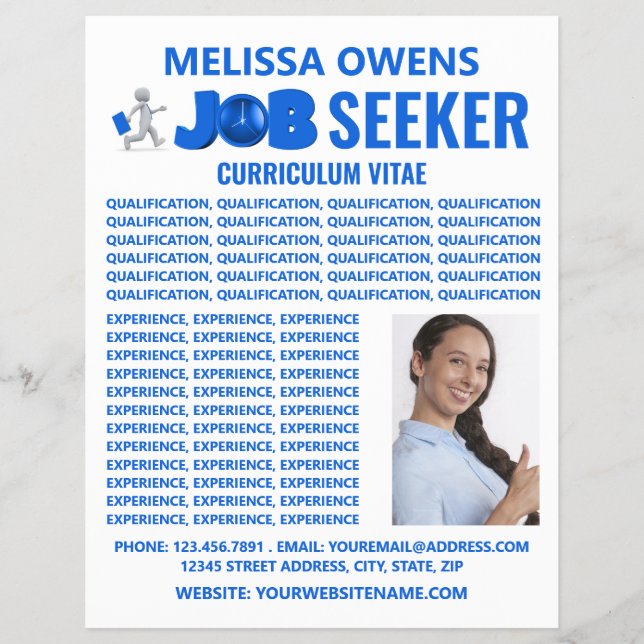 Job Seekers Logo, Lebenslauf Flyer (Vorne)