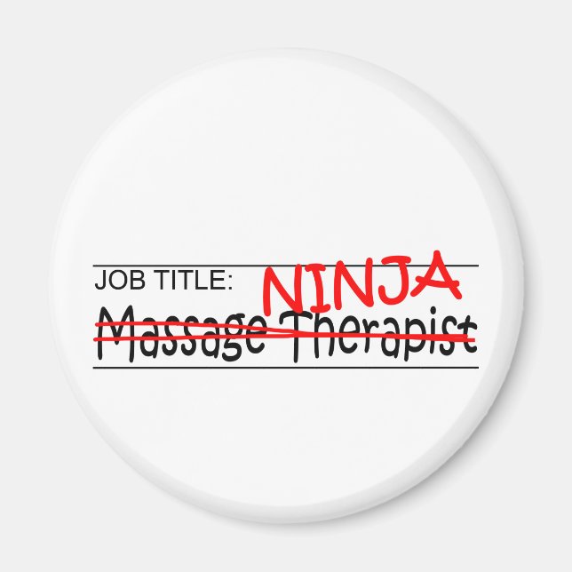 Job Title Ninja - Massage Therapist Magnet (Vorne)