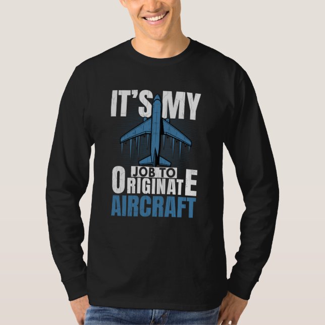 Job To Originate Aircraft Aerospace Engineer Graph T-Shirt (Vorderseite)