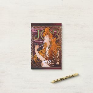 JOB von Alphonse Mucha Post-it Klebezettel