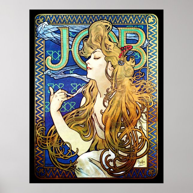 JOB von Alphonse Mucha Poster (Vorne)