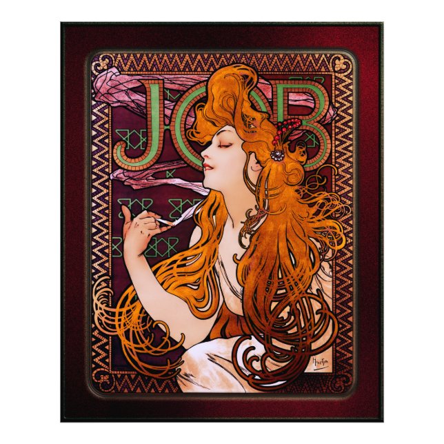 JOB von Alphonse Mucha Vintages Jugendstil-Kunstwe Fotodruck (Vorne)