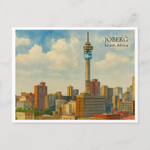 JoBerg Südafrika Wasserfarbenreise Feiertagspostkarte