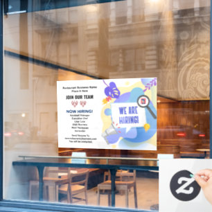 Jobs Jetzt einstellen Mitglied in unserem Team Cus Fensteraufkleber