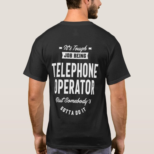 Jobüberweisung für Telefonanbieter T-Shirt (Rückseite)