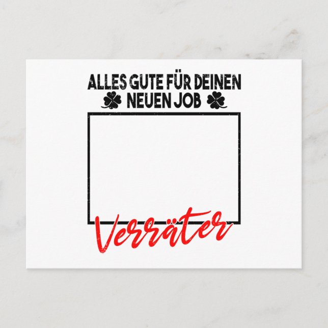 Jobwechsel Abschiedsgeschenk für Kollegen Postkarte (Vorderseite)