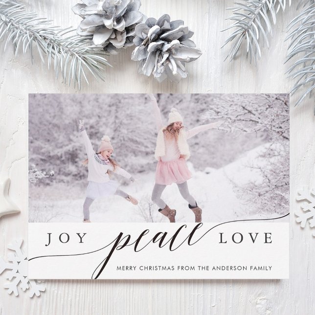 Joce Peace Liebe Weihnachts-Weihnachtsfotokarte Feiertagskarte (Von Creator hochgeladen)