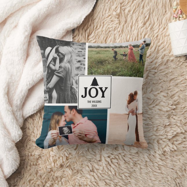 JoChristmas Family Foto Collage Kissen (Decke)
