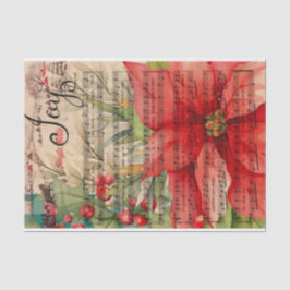 JoChristmas Poinsettia Musical Seidenpapier