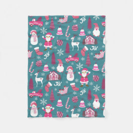 JoChristmas Turquoise Fleecedecke
