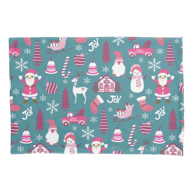 JoChristmas Turquoise Kissenbezug (Vorderseite)