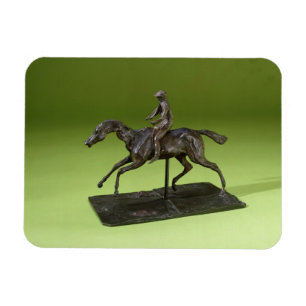 Jockey auf einem Pferd (Bronze) Magnet