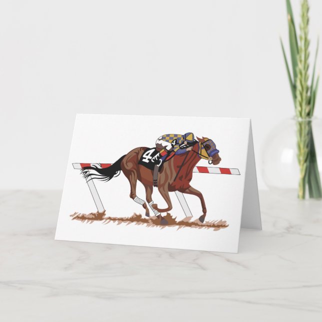 Jockey auf Racehorse Karte (Vorderseite)