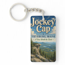 Jockey Cap Fryeburg Maine Rechteck Acryl Schlüssel
