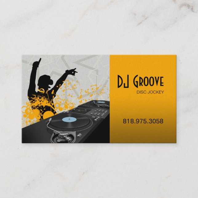 Jockey de disque de disc-jockey de hip hop - carte (Devant)