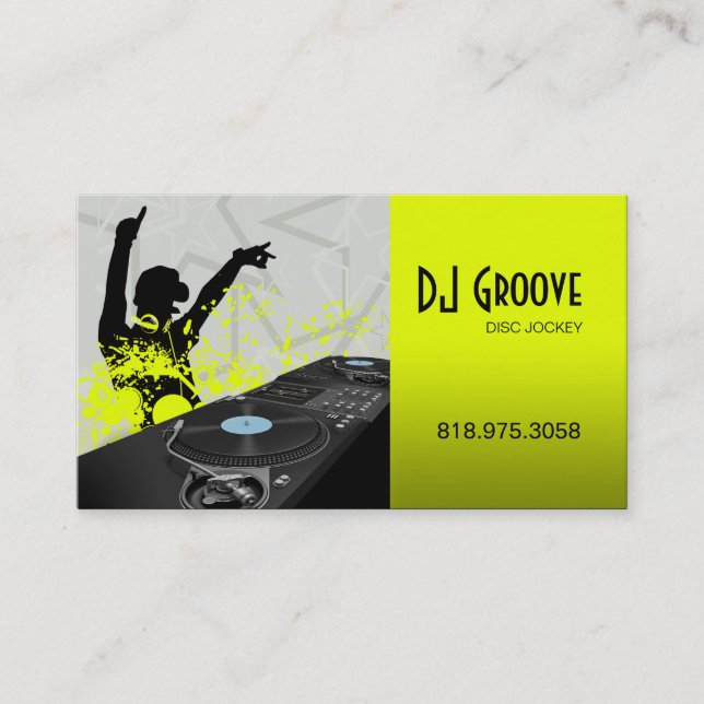 Jockey de disque de disc-jockey de hip hop - carte (Devant)