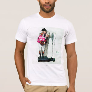 Jockey, der sich durch Norman Rockwell wiegt T-Shirt