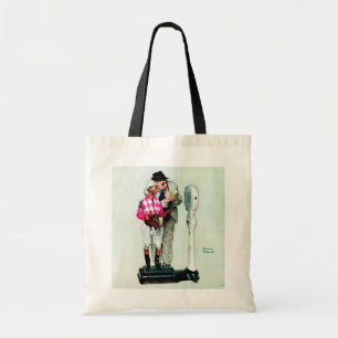 Jockey, der sich durch Norman Rockwell wiegt Tragetasche