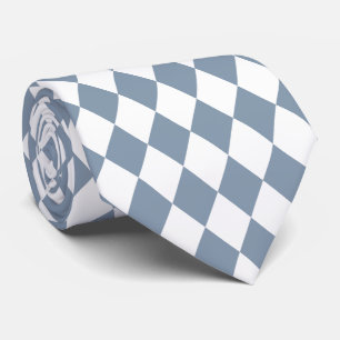 Jockey Silks Diamond Sage Blue und White Neck Tie Krawatte