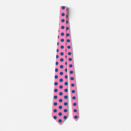 Jockey Silks French Blue Dots auf Pink Derby Krawatte