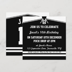 Jockey sur glace Jersey Invitations du parti à thè