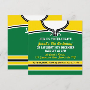 Jockey sur glace Jersey Invitations du parti à thè