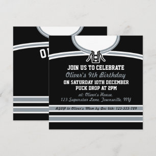Jockey sur glace Jersey Invitations du parti à thè