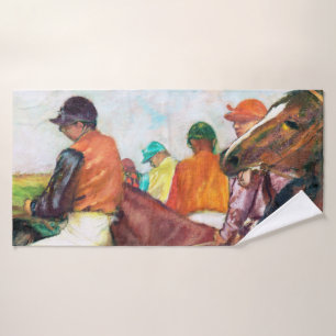 Jockey und Horse, Edgar Degas Badehandtuch