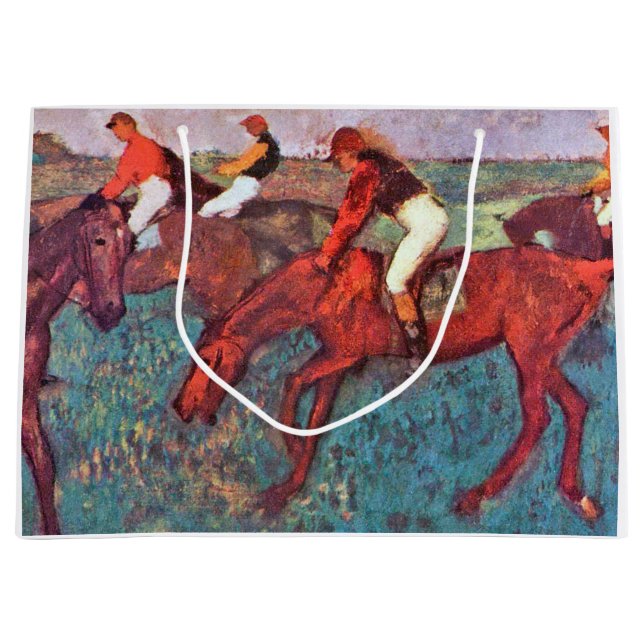 Jockey und Horse, Edgar Degas Große Geschenktüte (Vorderseite)
