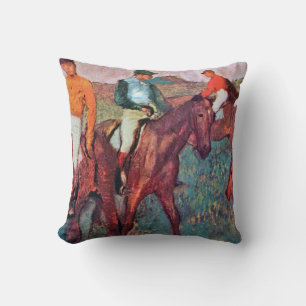 Jockey und Horse, Edgar Degas Kissen